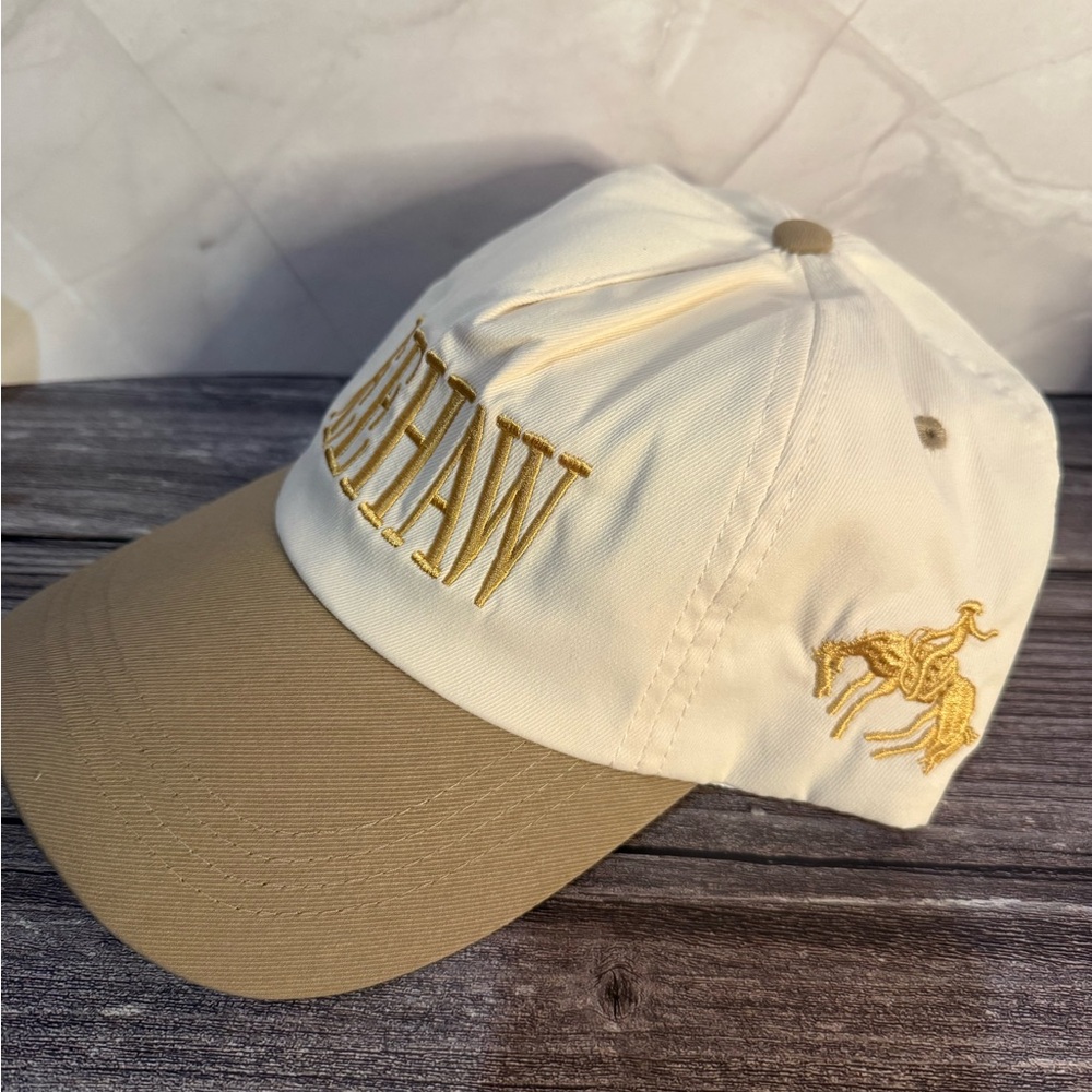 New Hondo Yeehaw Rodeo hat off white tan gold adjustable